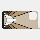 Art deco zon in tan Case-Mate iPhone case (Achterkant (horizontaal))