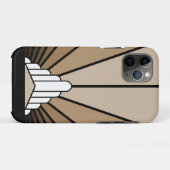 Art deco zon in tan Case-Mate iPhone case (Achterkant (horizontaal))