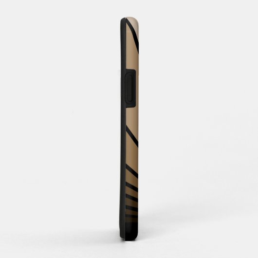 Art deco zon in tan Case-Mate iPhone case (Achterkant/rechts)