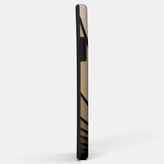 Art deco zon in tan Case-Mate iPhone case (Achterkant/rechts)