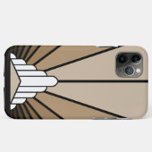 Art deco zon in tan Case-Mate iPhone case (Achterkant (horizontaal))