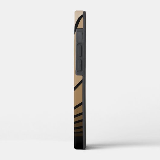 Art deco zon in tan Case-Mate iPhone case (Achterkant / Links)