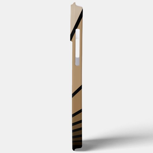 Art deco zon in tan Case-Mate iPhone case (Achterkant / Links)