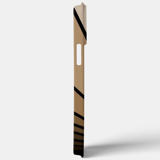 Art deco zon in tan Case-Mate iPhone case (Achterkant / Rechts)