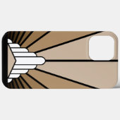 Art deco zon in tan Case-Mate iPhone case (Achterkant (horizontaal))