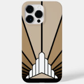 Art deco zon in tan Case-Mate iPhone case (Achterkant)