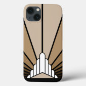 Art deco zon in tan Case-Mate iPhone case (Achterkant)
