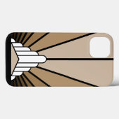 Art deco zon in tan Case-Mate iPhone case (Achterkant (horizontaal))