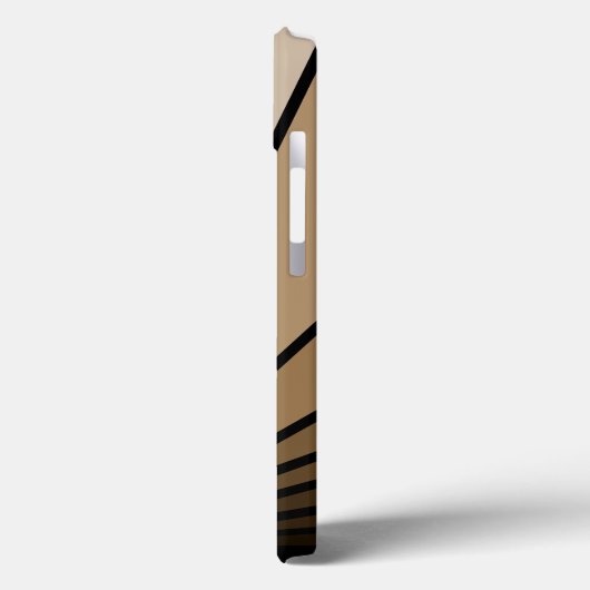 Art deco zon in tan Case-Mate iPhone case (Achterkant / Links)