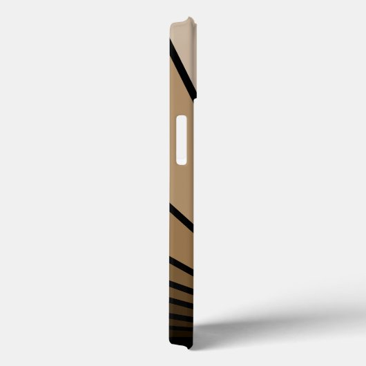 Art deco zon in tan Case-Mate iPhone case (Achterkant / Rechts)