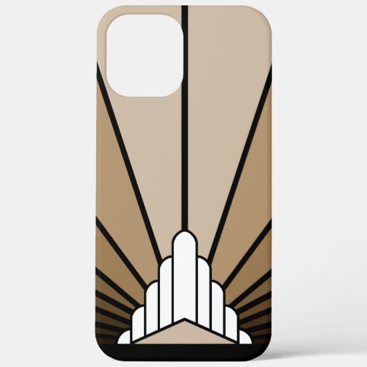 Art deco zon in tan Case-Mate iPhone case (Achterkant)