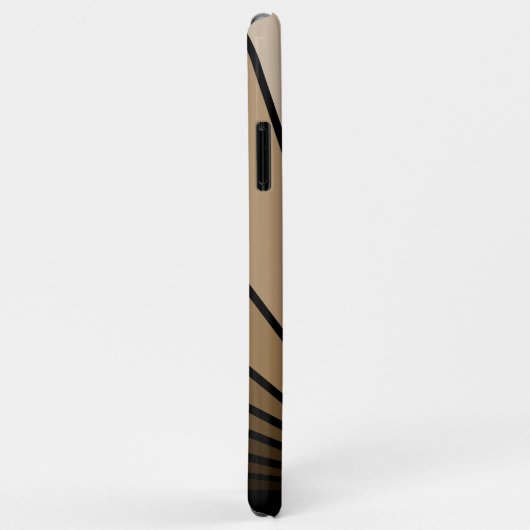 Art deco zon in tan Case-Mate iPhone case (Achterkant/rechts)