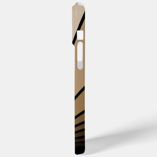 Art deco zon in tan Case-Mate iPhone case (Achterkant / Links)