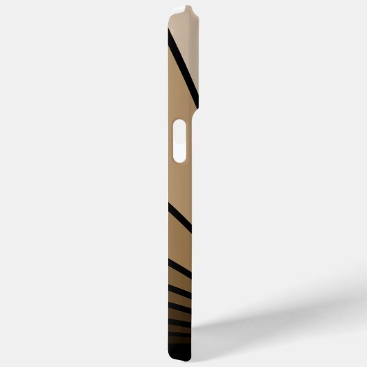 Art deco zon in tan Case-Mate iPhone case (Achterkant / Rechts)