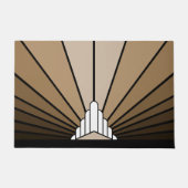 Art deco zon in tan Door Mat (Voorkant)