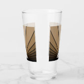 Art deco zon in tan glas (Links)
