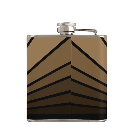 Art deco zon in tan heupfles (Achterkant)