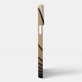 Art deco zon in tan iPhone hoesje (Rechterkant)