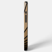 Art deco zon in tan iPhone hoesje (Linkerkant)