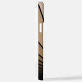 Art deco zon in tan iPhone hoesje (Rechterkant)