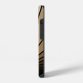 Art deco zon in tan iPhone hoesje (Linkerkant)