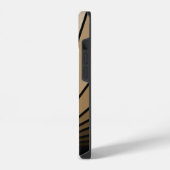Art deco zon in tan iPhone hoesje (Linkerkant)