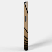 Art deco zon in tan iPhone hoesje (Rechterkant)