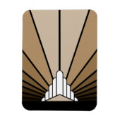 Art deco zon in tan magneet (Verticaal)