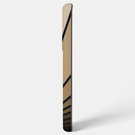 Art deco zon in tan samsung galaxy hoesje (Achterkant horizontaal)