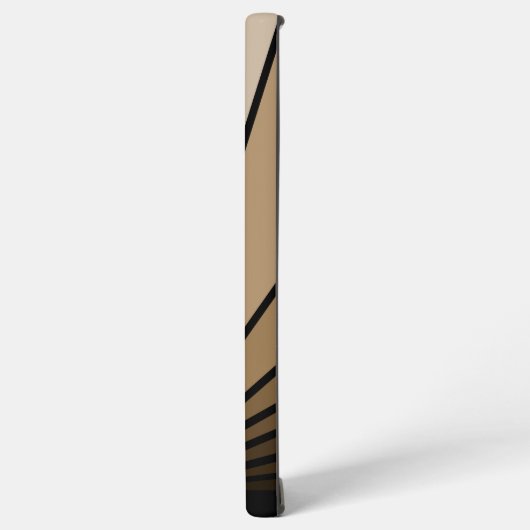 Art deco zon in tan samsung galaxy hoesje (Linkerkant)