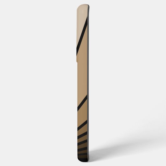 Art deco zon in tan samsung galaxy hoesje (Linkerkant)