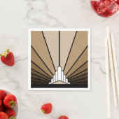 Art deco zon in tan servet (Insitu)