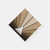 Art deco zon in tan servet (Hoek)