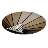 Art deco zon in tan snijplank (Hoek)