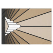 Art deco zon in tan tafelkleed (Voorkant (Horizontaal))