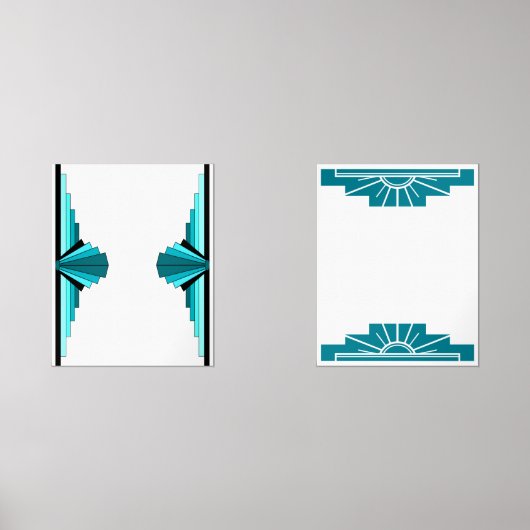 Art deco zon muurkunst sets (Voorkant)