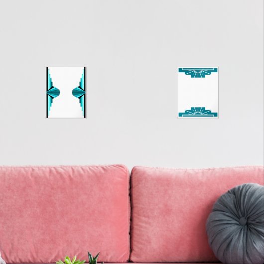 Art deco zon muurkunst sets (Woonkamer)