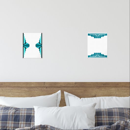 Art deco zon muurkunst sets (Slaapkamer)