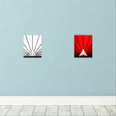 Art deco zon muurkunst sets (Houten vloer)