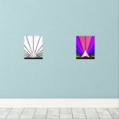 Art deco zon muurkunst sets (Houten vloer)