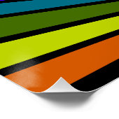 Art deco zon regenboog perfect poster (Hoek)