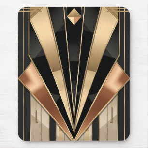 Art Deco Zonneburst Geometrisch Luxe Design Muismat