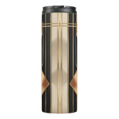 Art Deco Zonneburst Geometrisch Luxe Design Thermosbeker (Achterkant)