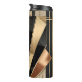 Art Deco Zonneburst Geometrisch Luxe Design Thermosbeker (Geroteerd rechts)