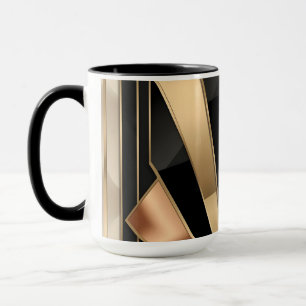 Art Deco Zonneuitbarsting Geometrisch Luxe Ontwerp Mok