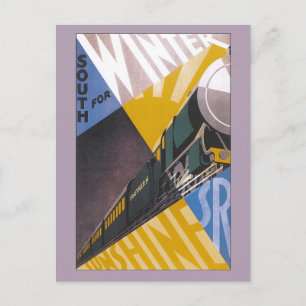  art. Deco Zuidelijke spoorweg Briefkaart