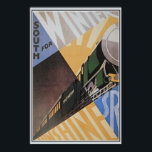 art. Deco Zuidelijke spoorweg Poster<br><div class="desc">Hulp nodig bij het aanpassen van de grootte? Dit afbeelding op een ander Zazzle cadeau? Neem contact met ons op. (uitzicht contactknop boven deze beschrijving. Foto met hoge resolutie (18, 1 miljoen pixels, 11, 2 MB Jpeg) van een vintage c. 1930 British Art Deco-reisreclame voor de Zuidelijke Spoorweg. De Southern...</div>
