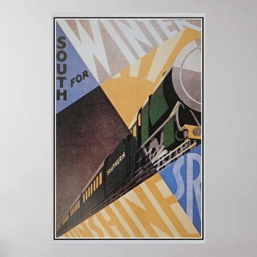  art. Deco Zuidelijke spoorweg Poster (Voorkant)