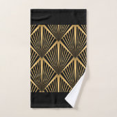 Art Deco Zwart En Goud Bad Handdoek (Handdoek)