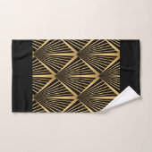Art Deco Zwart En Goud Bad Handdoek (Handdoek)